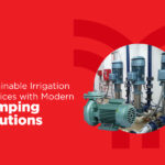 Modern irrigation system with sustainable pumping solutions in a field